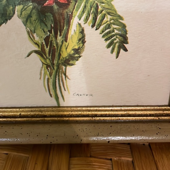 Red Floral Framed Prints - Picture 2 of 4